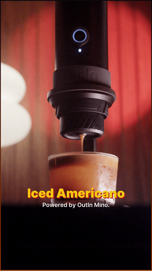 Iced Americano paid collaboration reel for a coffee brand